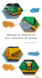 Remorque de manutention pour containers